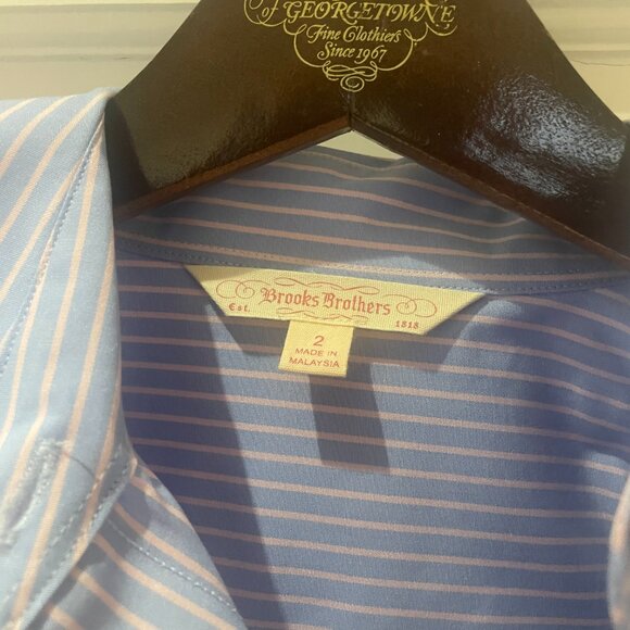 Brooks Brothers Fitted Stretch Cotton Dress Shirt size 2 NWT - Picture 3 of 9